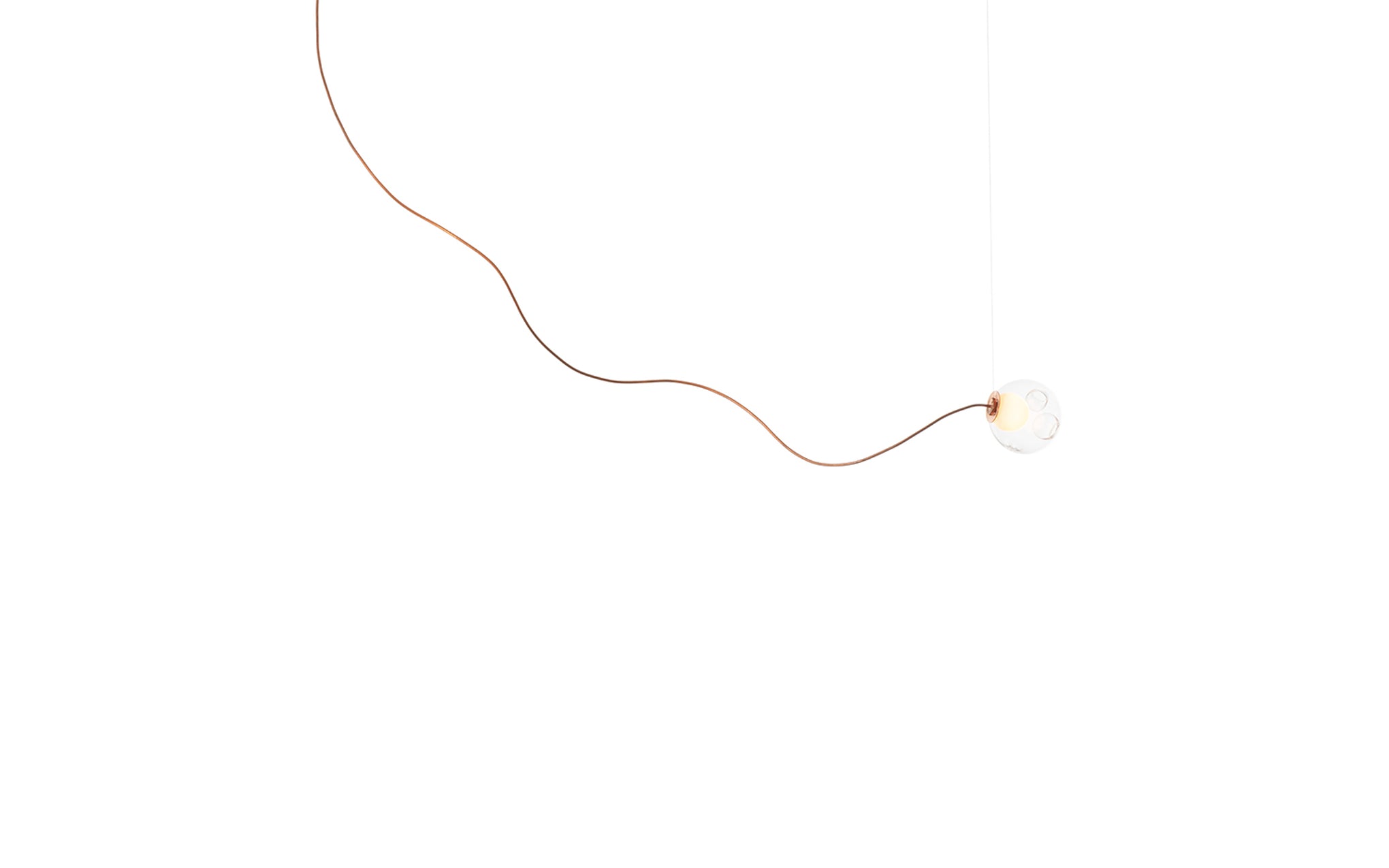 28.1c Copper pendant - sculptural cable