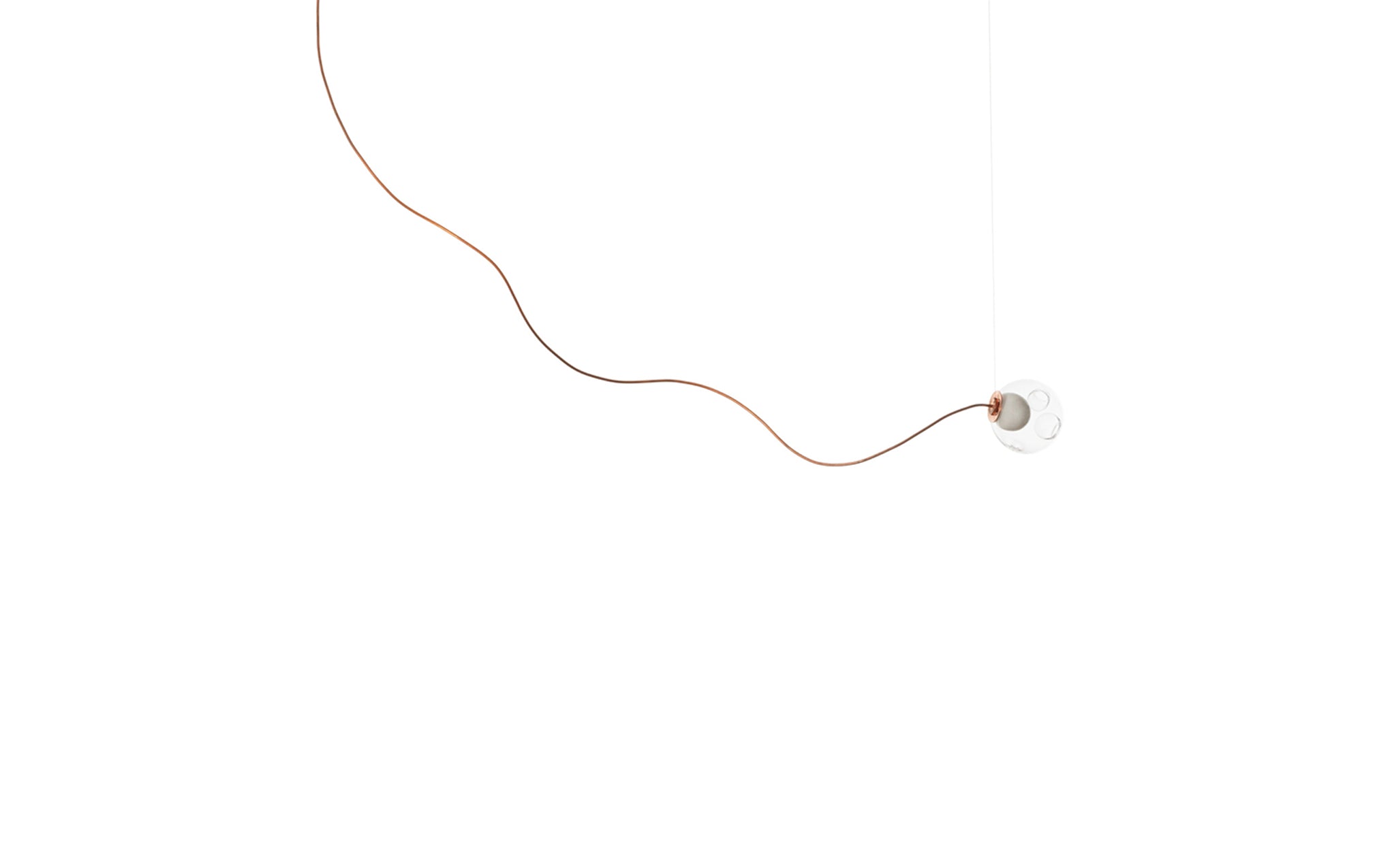 28.1c Copper pendant - sculptural cable