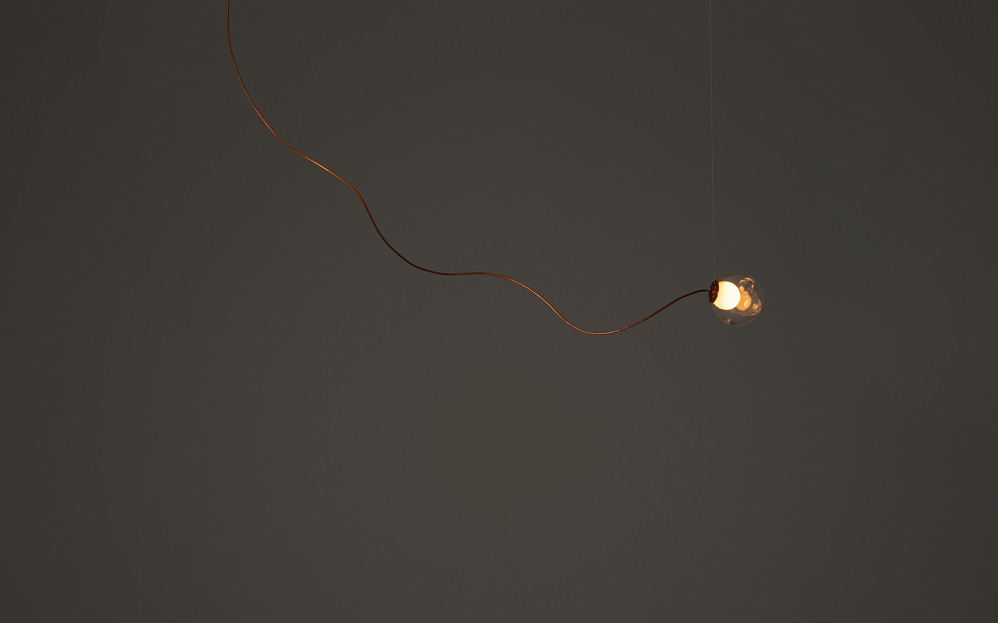 28.1c Copper pendant - sculptural cable