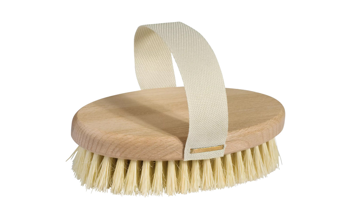 Massage brush with cotton belt