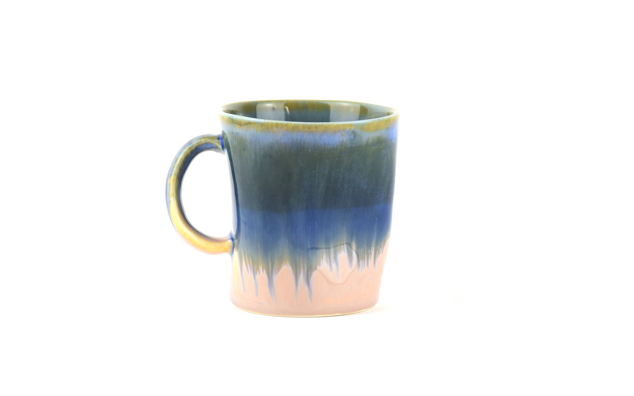Distorted mug - dark blue & pink