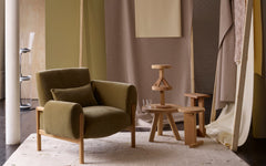 Bruno armchair - right arm high