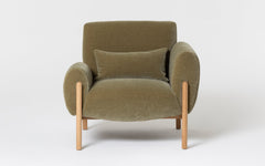 Bruno armchair - right arm high