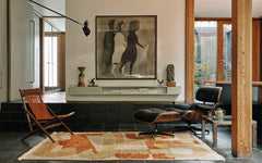 Events and Relationships rug - ochre