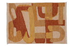 Events and Relationships rug - ochre