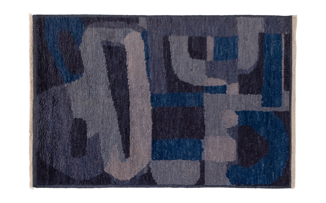 Events and Relationships rug - indigo