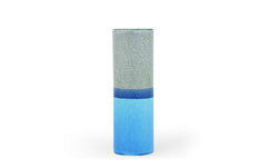 Cylinder vase - speckled blue