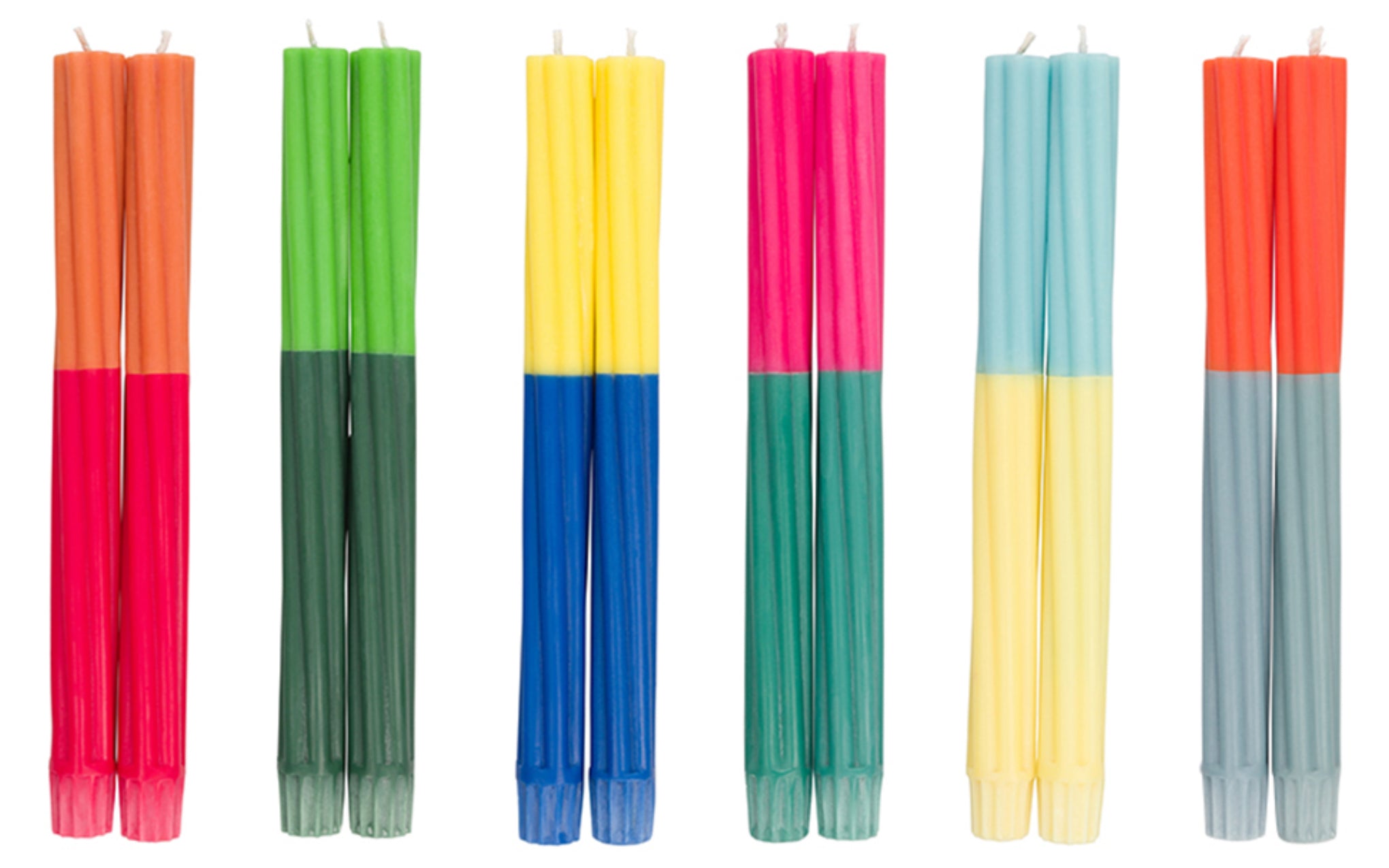 Twisted candles - set of 2