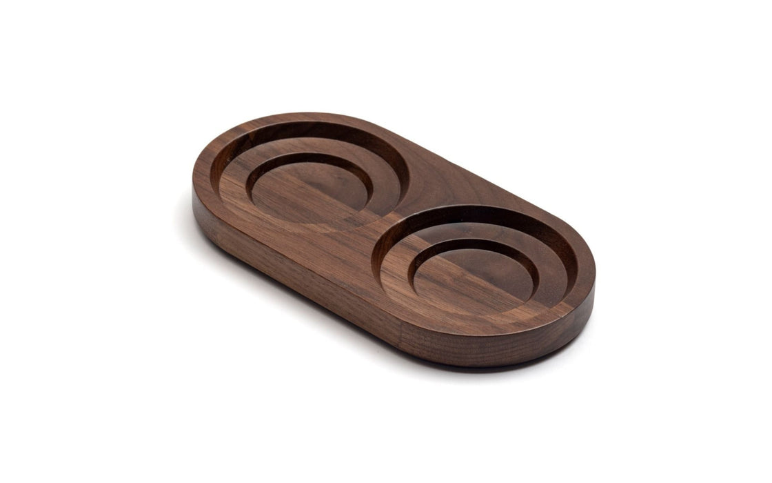 DM salt & pepper mill stand -  walnut