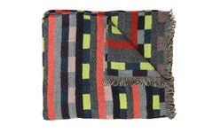 Glitch woven throw - denim blue