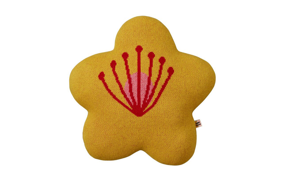Bloom Shaped cushion - yellow