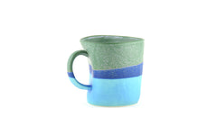 Distorted mug - speckled blue & blue