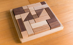 Wooden puzzle block