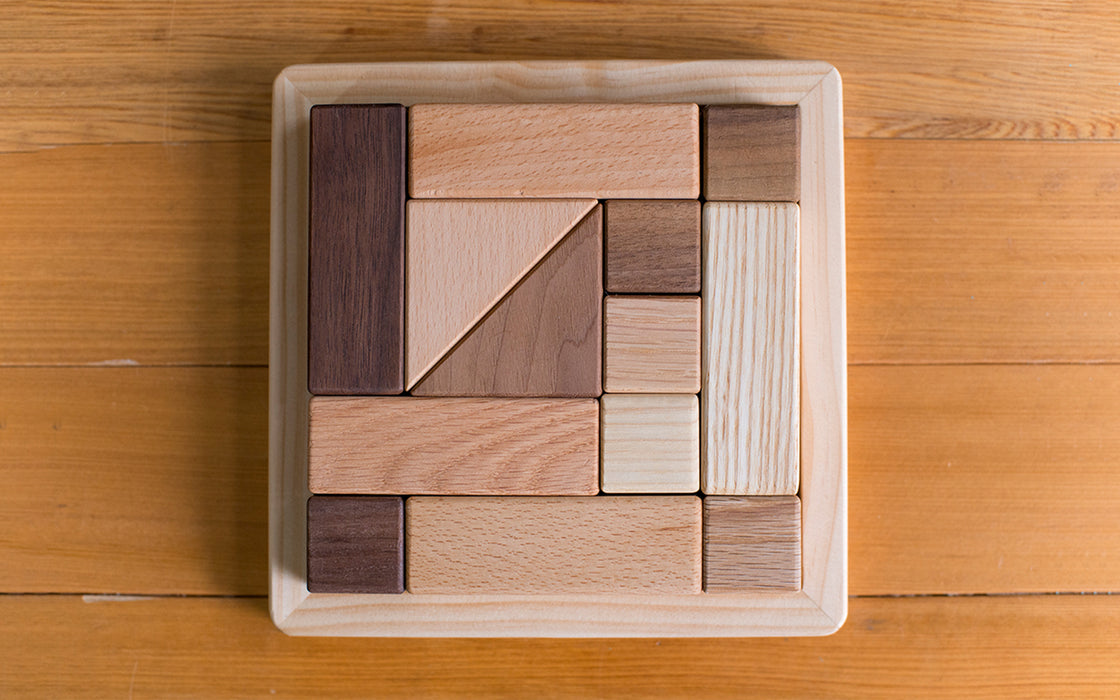 Wooden puzzle block