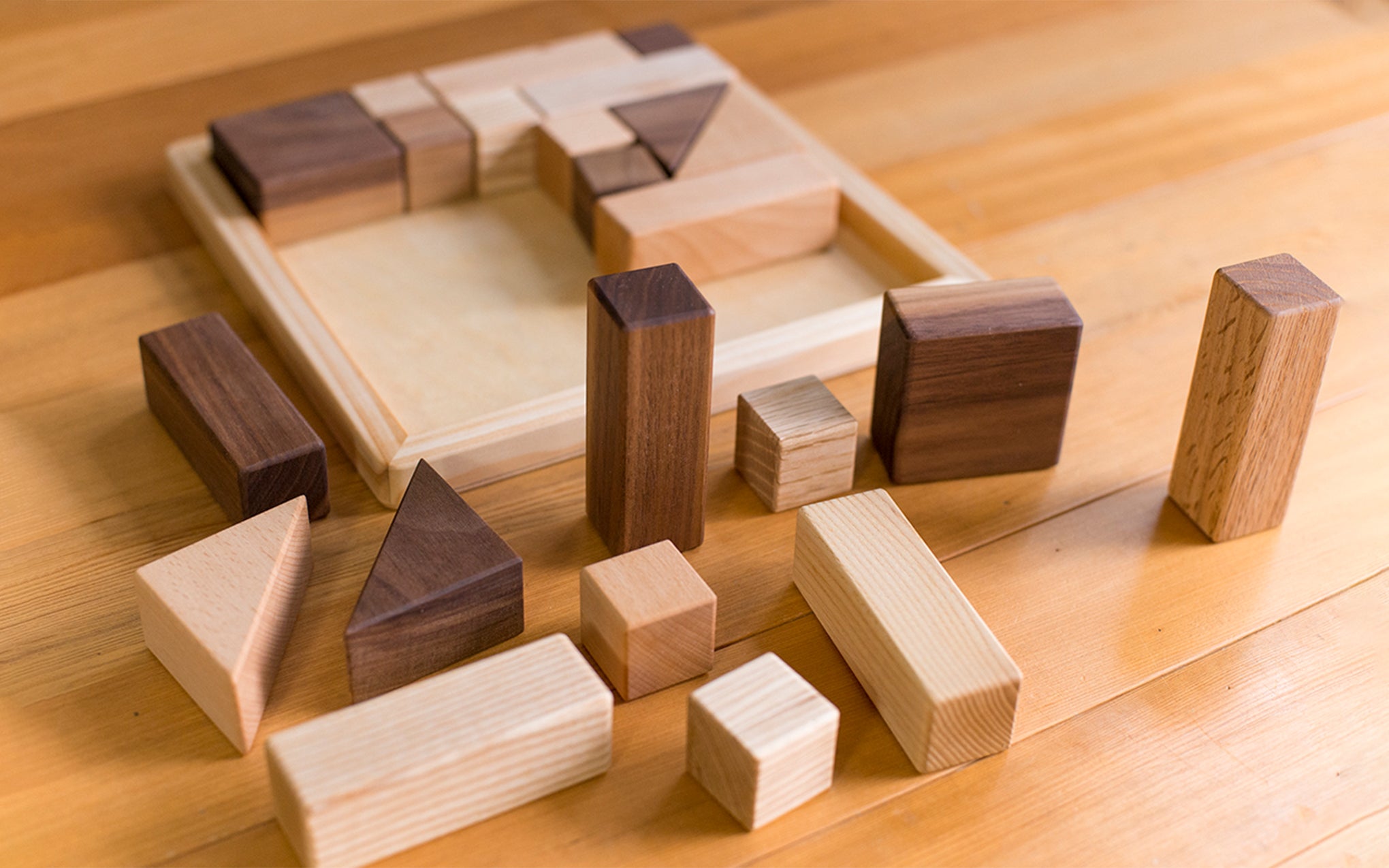 Wooden puzzle block