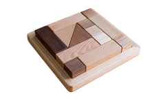 Wooden puzzle block