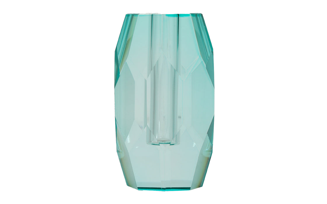 Crystal bud vase - mint
