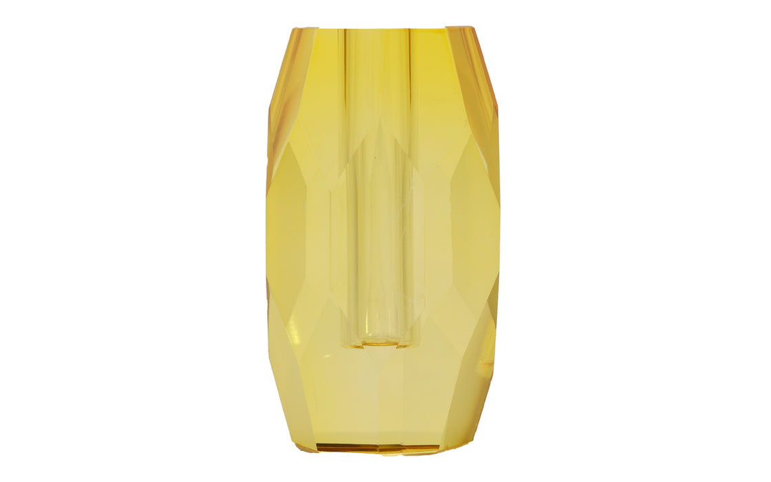 Crystal bud vase - butter