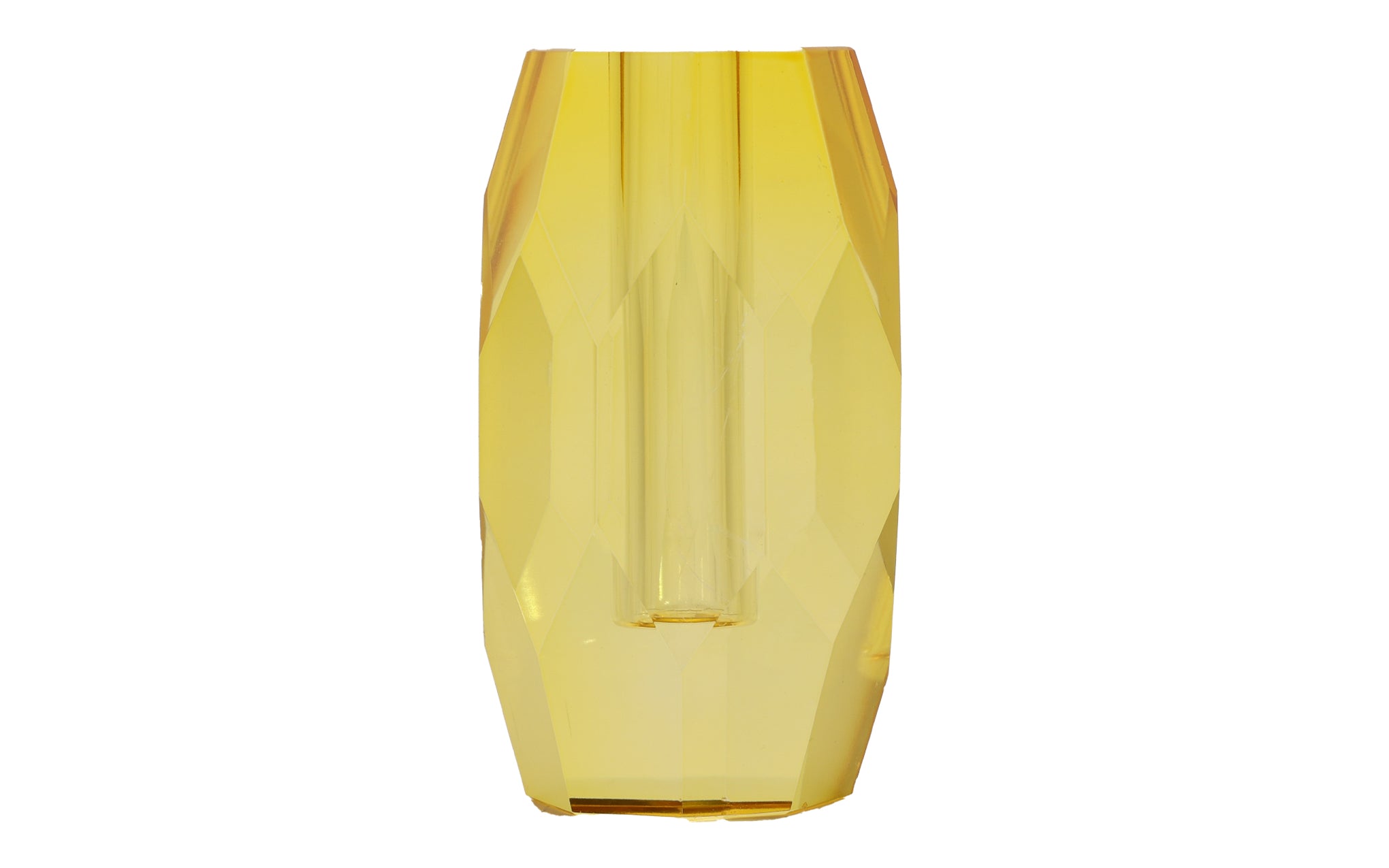 Crystal bud vase - butter