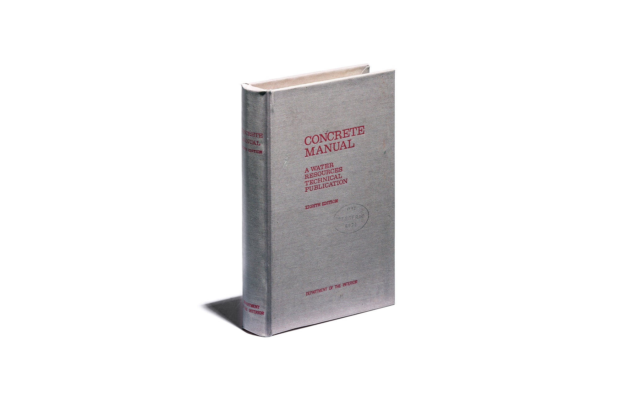 Empty book in grey - Concrete Manual