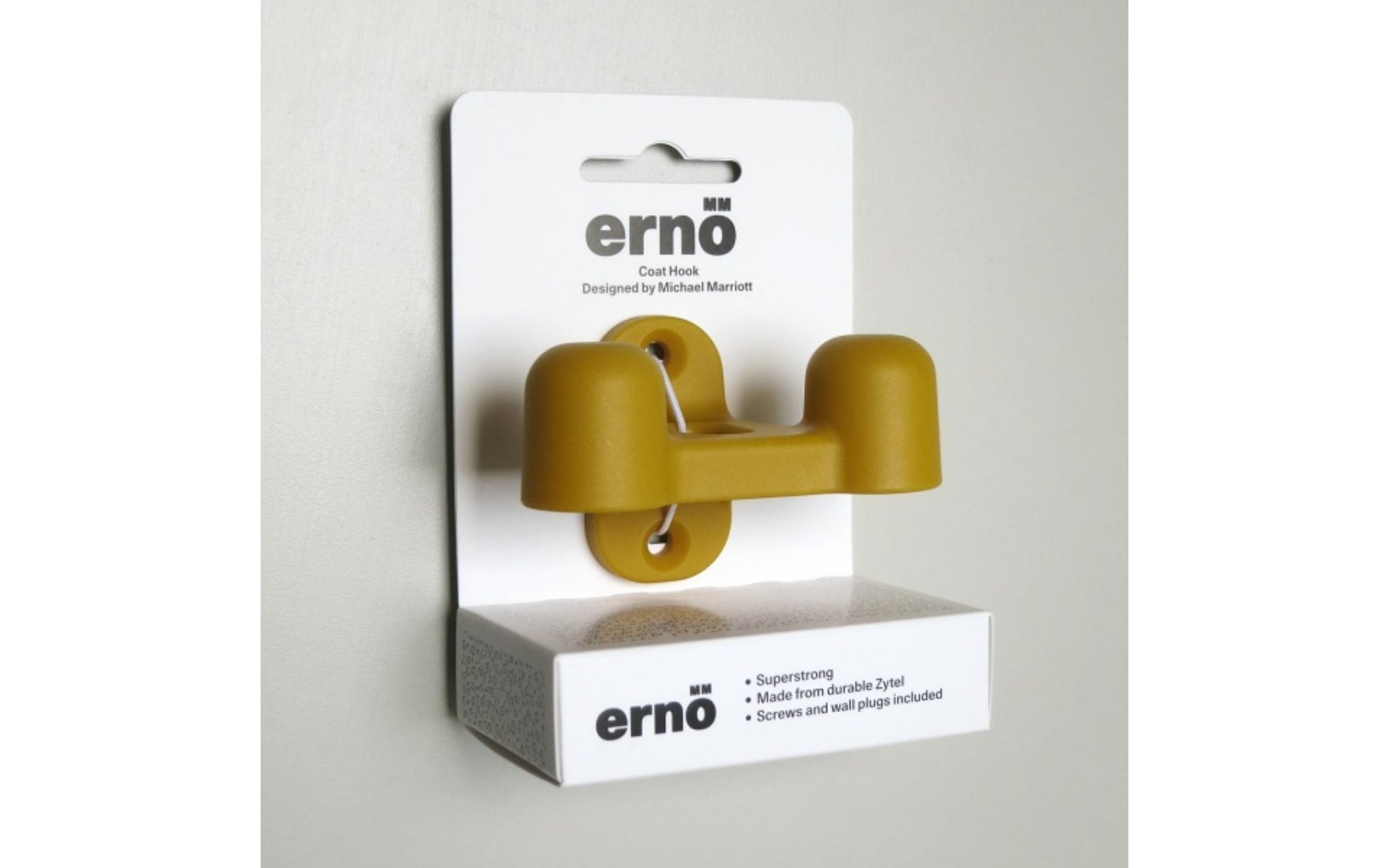 Ernö coat hook - curry yellow