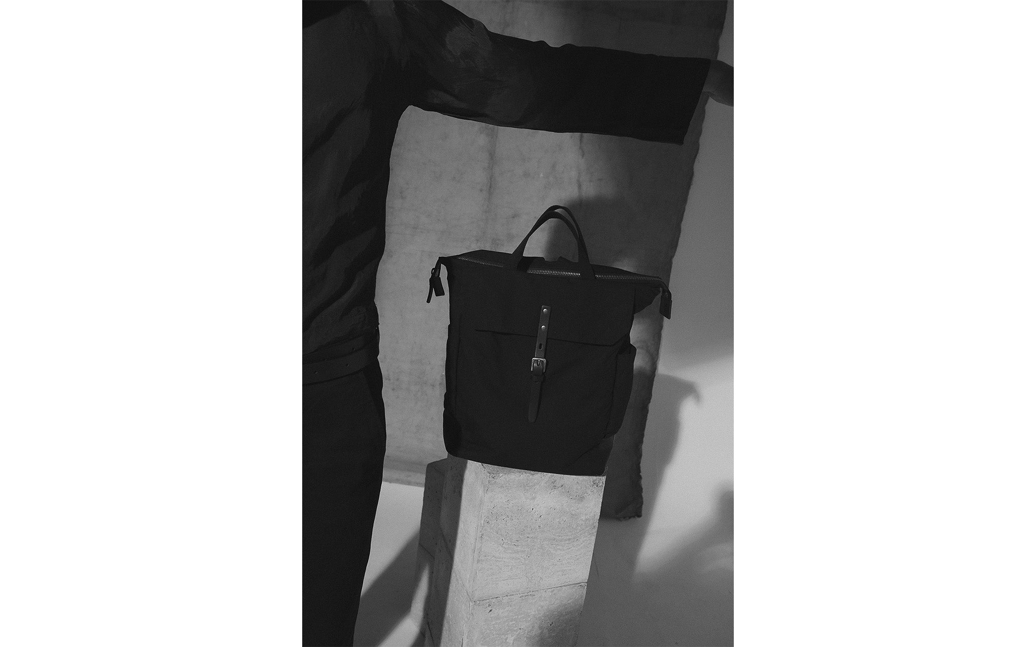 Fin waxed cotton backpack