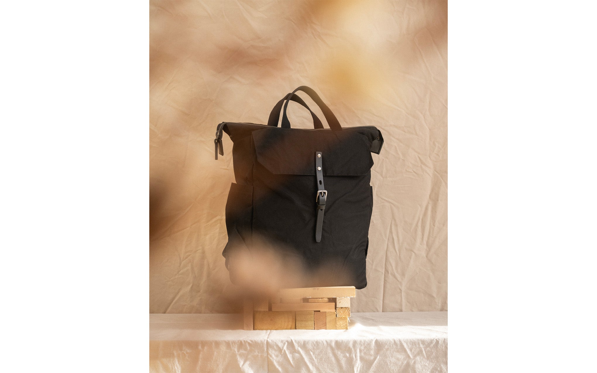 Fin waxed cotton backpack