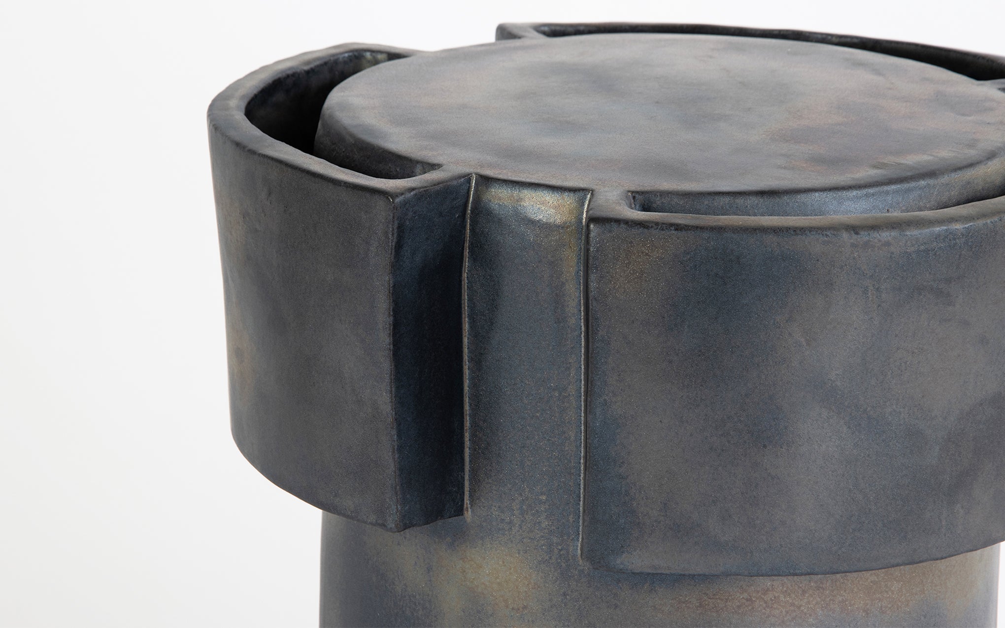 Tiny Table No.3 - gun metal glaze