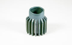 Sprocket vase - FM green glaze