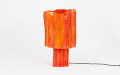 Saw table lamp - fire resin