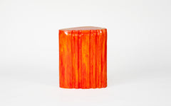 Pressed Stool No.7 - fire resin