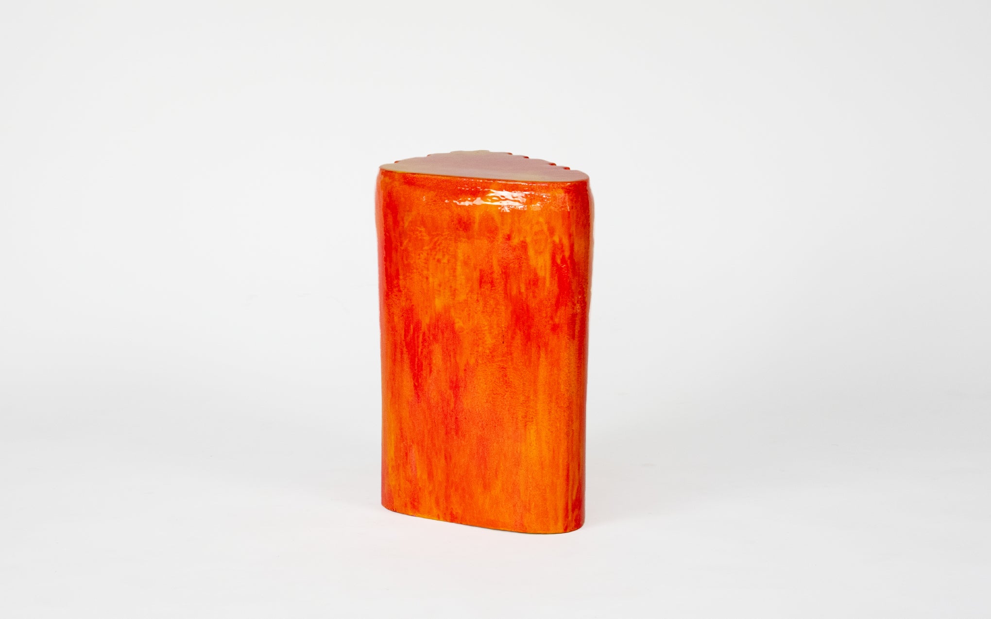 Pressed Stool No.7 - fire resin