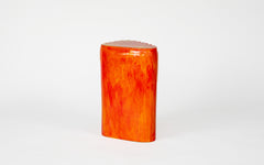 Pressed Stool No.7 - fire resin