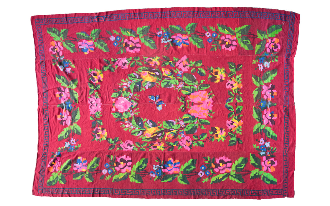Vintage floral rug