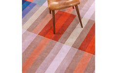 Bauhaus Red hand knotted pile rug