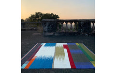 Abstract gelim flatweave rug