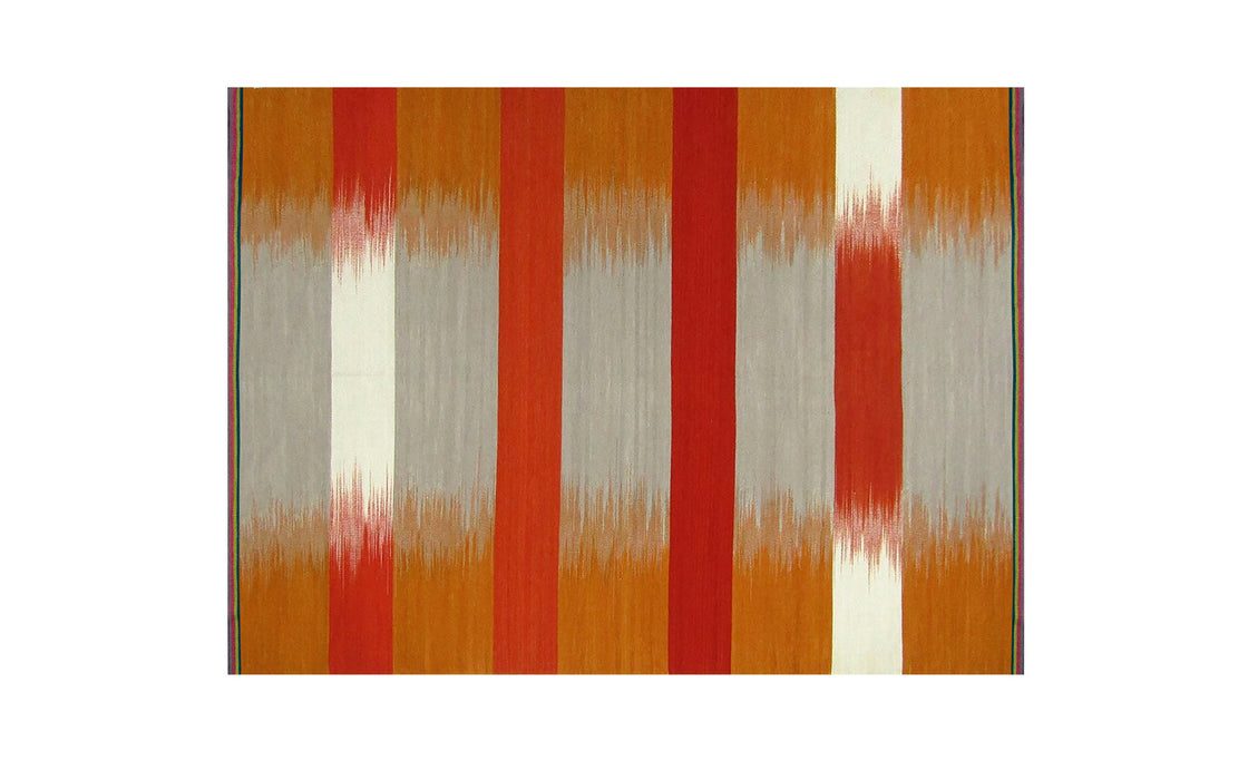 Orange Spectrum gelim flatweave rug