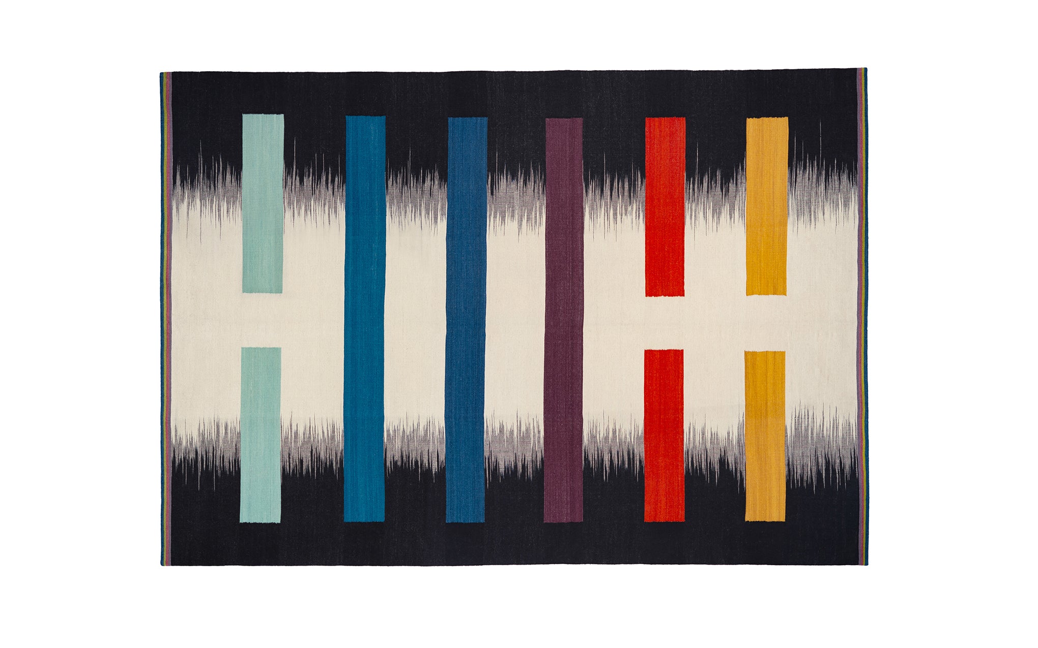 Colour Mountain Lake gelim flatweave rug