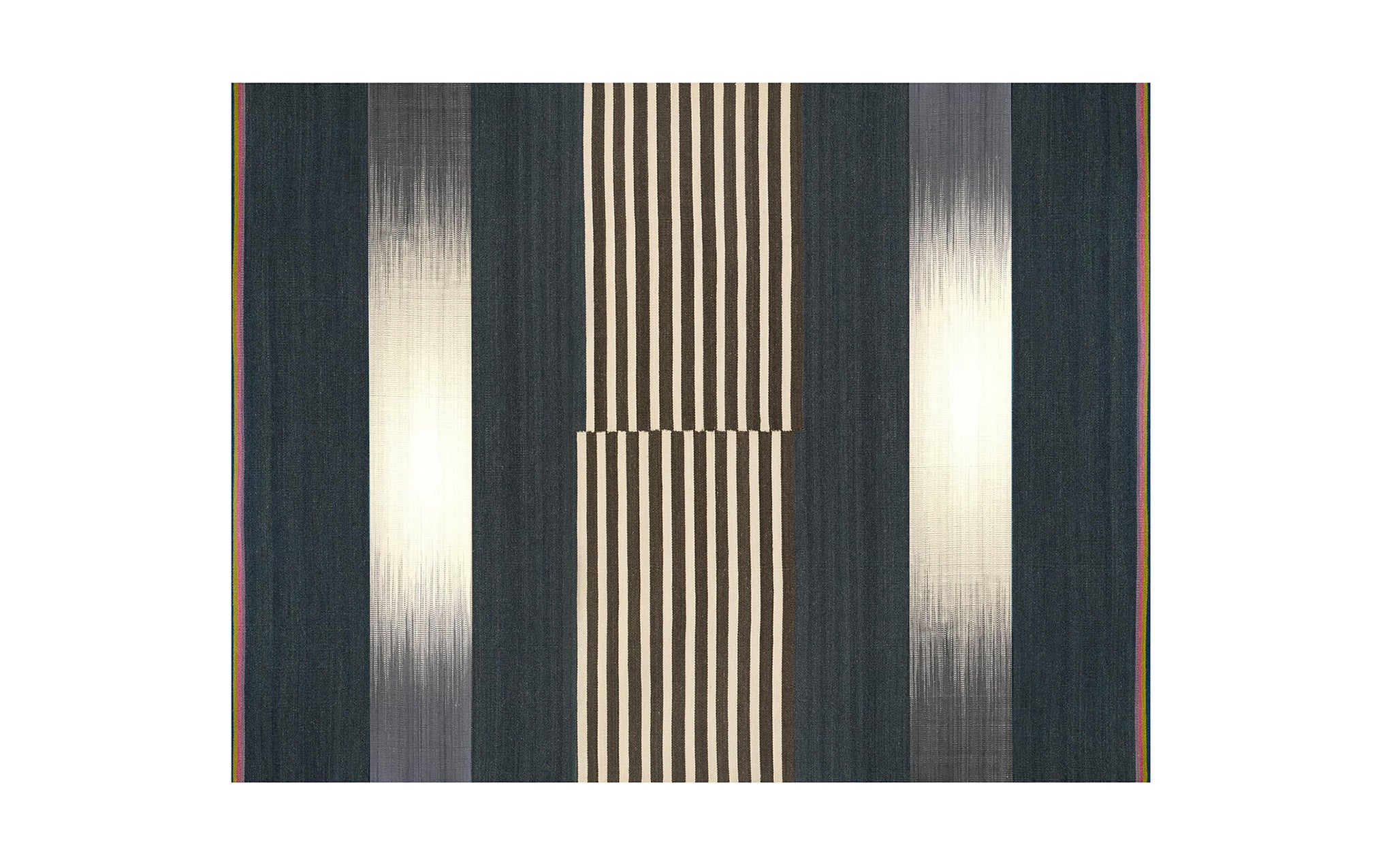 Jodhpur Grey gelim Green flatweave rug