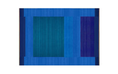 Tonal Blue Green flatweave rug