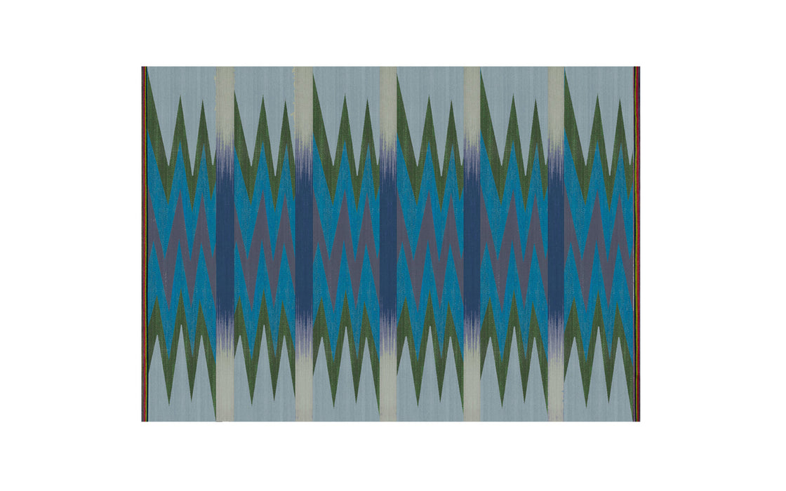 Zigzag Blue flatweave rug