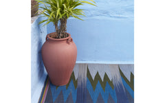 Zigzag Blue flatweave rug