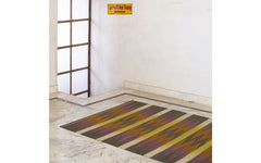 Zigzag Orange flatweave rug