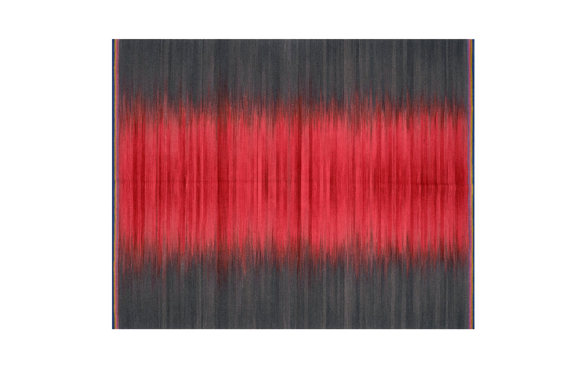 Red Charcoal gelim flatweave rug