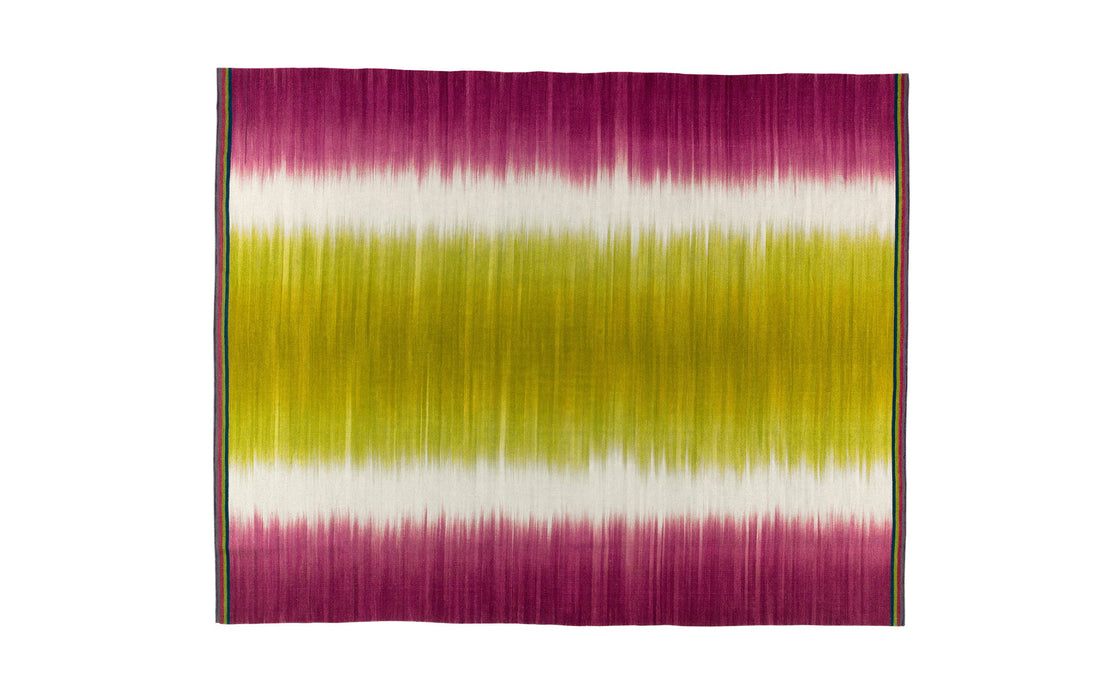 Lime Pink gelim flatweave rug