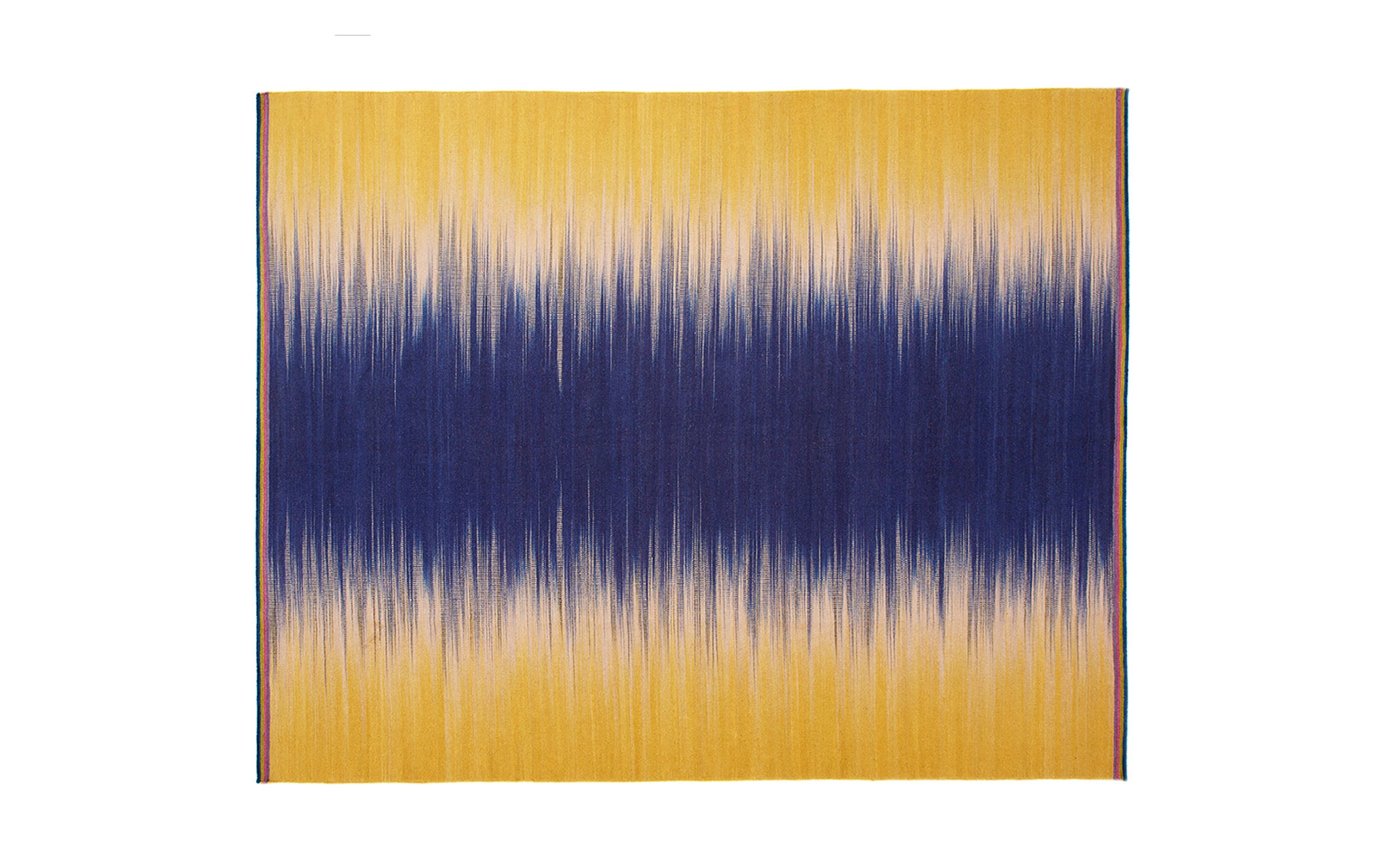 Indigo Ochre gelim flatweave rug