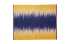 Indigo Ochre gelim flatweave rug