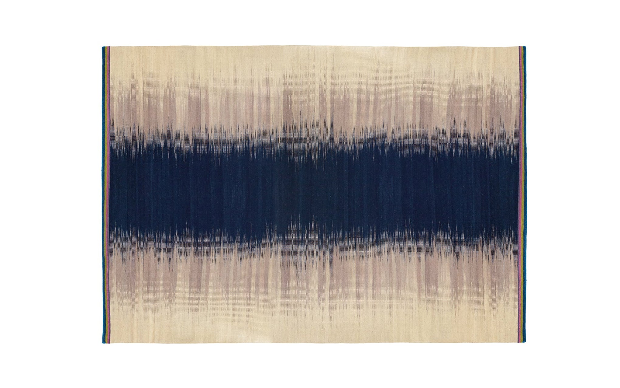 Navy Grey gelim flatweave rug