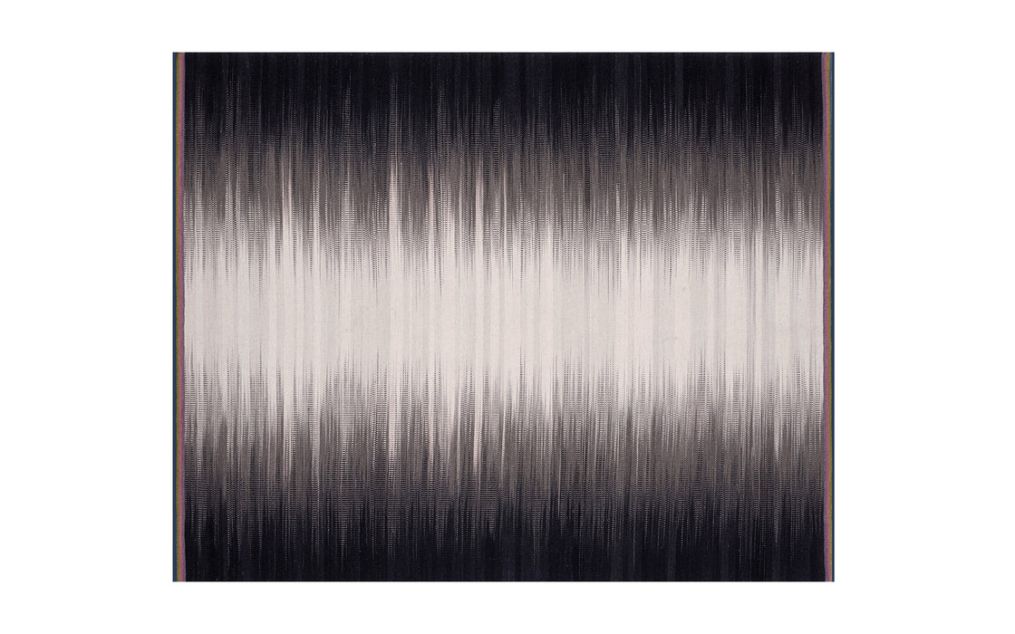 Grey Black gelim flatweave rug