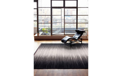 Grey Black gelim flatweave rug